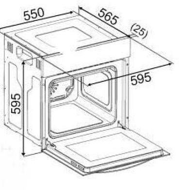 Bomann EBO 7912 EEK: A Einbaubackofen, 60 cm breit, 67 L, Pyrolyse, 12 Funktionen, AirFry, Kindersicherung, schwarz
