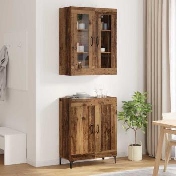 Highboard Altholz 69,5 x 34 x 180 cm Holzwerkstoff