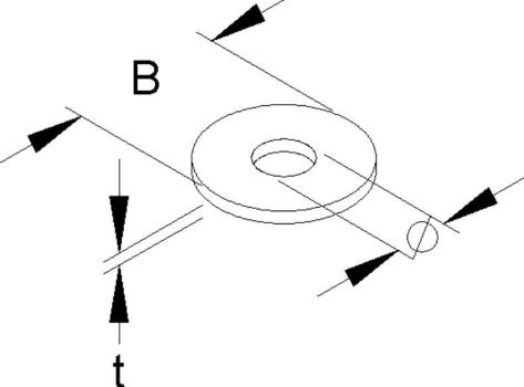 Niedax UGM 10 Karosserie-Scheibe, Außen-Ø 30 mm, Stahl, galvanisch verzinkt, blaupassiviert