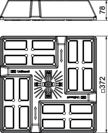 OBO Bettermann UniBase 6 Universal-Standfuß, Kunststoff, schwarz (5403391)