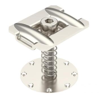 ARDEBO.de OBO Bettermann KLZ F 40 A2 Zwischenklemme mit Feder für PV-Modulmontage, Rahmenhöhe 40mm, edelstahl (5901065)