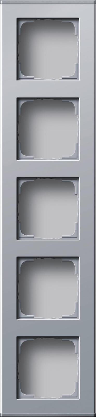 ARDEBO.de Profil 55 5fach für senkrechte und waagerechte Installation 5fach, Profil 55 Installation Aufputz, Aluminium, Gira 136426