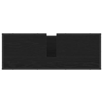 Badezimmermöbel-Set 4 pcs Schwarz Eichen-Optik Holzwerkstoff