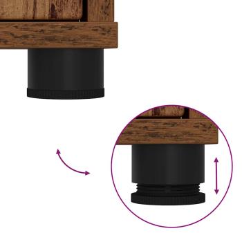 Badezimmermöbel-Set mit Schubladen 3 pcs Altholz Holzwerkstoff