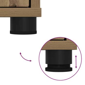 Badezimmermöbel-Set mit Regal 3 pcs Artisan-Eiche Holzwerkstoff