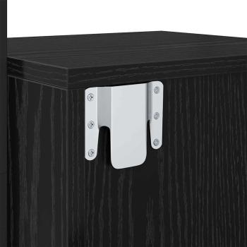 ARDEBO.de - Nachttisch 2 pcs Schwarz Eichen-Optik 35 x 30 x 51 cm