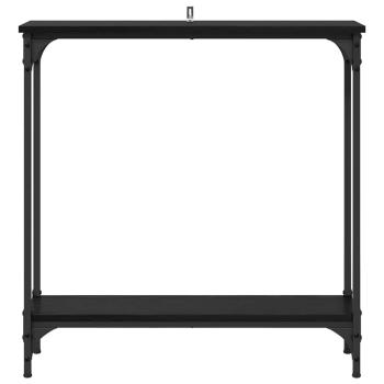 Konsolentisch mit Regal Schwarz Eichen-Optik 75 x 22,5 x 75 cm