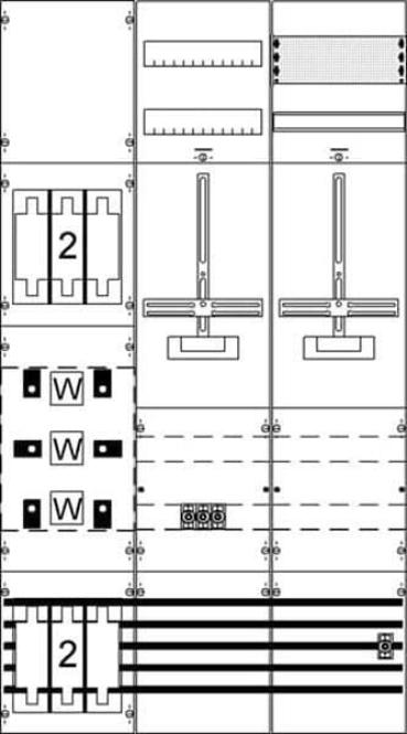 ARDEBO.de Striebel & John KA4285 Mess-u.Wandlerfeld der Baureihe KA, für ComfortLine Schrank (2CPX035093R9999)