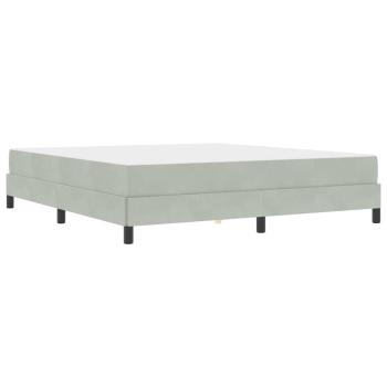 Boxspringbett mit Matratze Hellgrau 180 x 210 cm Samt