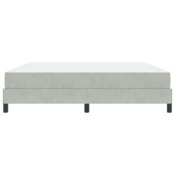 Boxspringbett mit Matratze Hellgrau 180 x 210 cm Samt