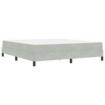 Boxspringbett mit Matratze Hellgrau 180 x 210 cm Samt