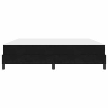 Boxspringbett mit Matratze Schwarz 180 x 220 cm Samt