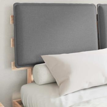 Bettgestell mit gepolstertem Kopfteil Hellgrau 160 x 200 cm