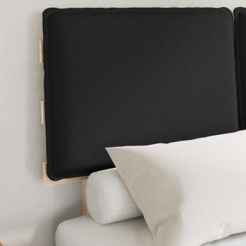 Bettgestell mit gepolstertem Kopfteil Schwarz 120 x 200 cm