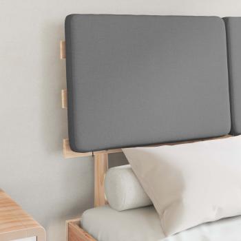 Bettgestell mit gepolstertem Kopfteil Hellgrau 120 x 200 cm