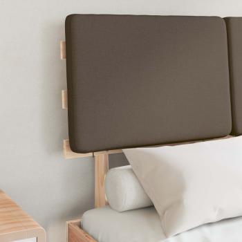 Bettgestell mit gepolstertem Kopfteil Taupe 120 x 200 cm