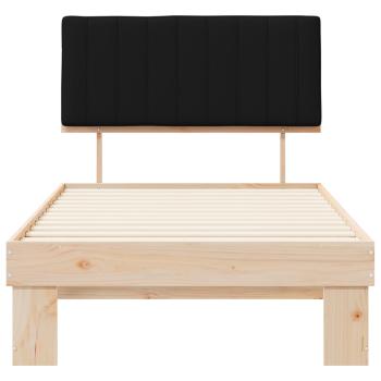 Bettgestell mit gepolstertem Kopfteil Schwarz 100 x 200 cm