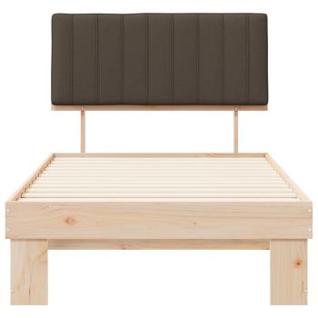 Bettgestell mit gepolstertem Kopfteil Taupe 100 x 200 cm