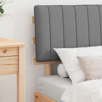 ARDEBO.de - Bettgestell mit gepolstertem Kopfteil Hellgrau 75 x 190 cm