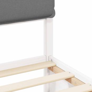 Bettgestell mit gepolstertem Kopfteil Hellgrau 100 x 200 cm