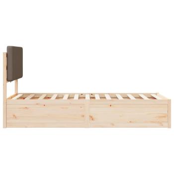 Bettgestell mit gepolstertem Kopfteil Taupe 100 x 200 cm