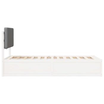 Bettgestell mit gepolstertem Kopfteil Hellgrau 80 x 200 cm