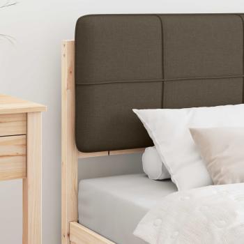 Bettgestell mit gepolstertem Kopfteil Taupe 90 x 190 cm