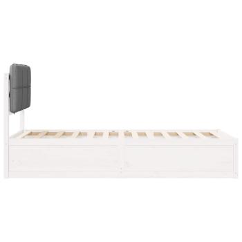 Bettgestell mit gepolstertem Kopfteil Hellgrau 75 x 190 cm