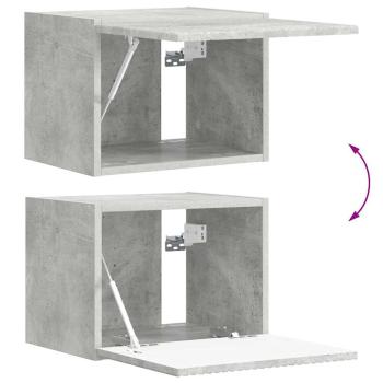 TV-Wandschrank 2 pcs Beton 60 x 31 x 29,5 cm Holzwerkstoff
