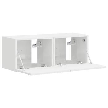 TV-Wandschrank 2 pcs Glänzend Weiß 60 x 31 x 29,5 cm