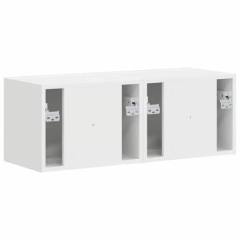TV-Wandschrank 2 pcs Glänzend Weiß 60 x 31 x 29,5 cm