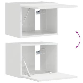 TV-Wandschrank 2 pcs Glänzend Weiß 60 x 31 x 29,5 cm