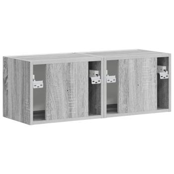 TV-Wandschrank 2 pcs Graues Sonoma 60 x 31 x 29,5 cm