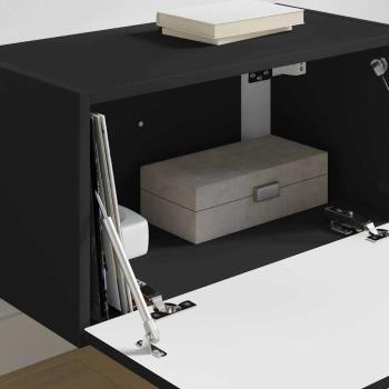 TV-Wandschrank Schwarz 60 x 31 x 29,5 cm Holzwerkstoff