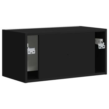TV-Wandschrank Schwarz 60 x 31 x 29,5 cm Holzwerkstoff
