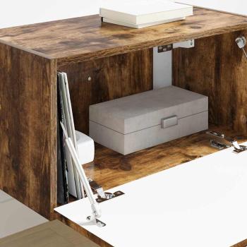 TV-Wandschrank Wandmontiert Geräucherte Eiche 60 x 31 x 29,5 cm