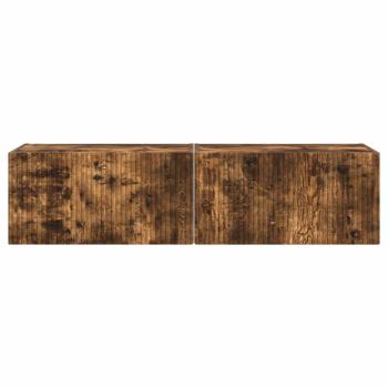 TV-Wandschrank 2 pcs Geräucherte Eiche 60 x 31 x 29,5 cm