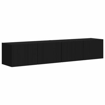 TV-Wandschrank 2 pcs Schwarz 60 x 31 x 29,5 cm Holzwerkstoff