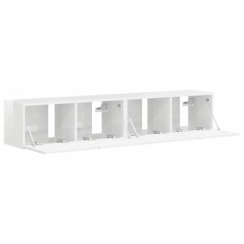 TV-Wandschrank 2 pcs Glänzend Weiß 60 x 31 x 29,5 cm