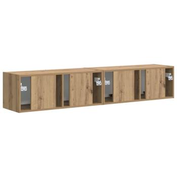 TV-Wandschrank 2 pcs Kunsthandwerk Eiche 60 x 31 x 29,5 cm