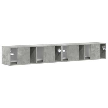 TV-Wandschrank 2 pcs Beton 60 x 31 x 29,5 cm Holzwerkstoff