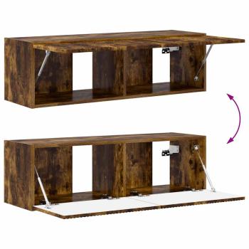 TV-Wandschrank 2 pcs Geräucherte Eiche 60 x 31 x 29,5 cm