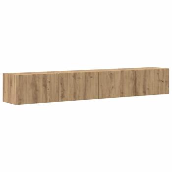 TV-Wandschrank 2 pcs Kunsthandwerk Eiche 60 x 31 x 29,5 cm
