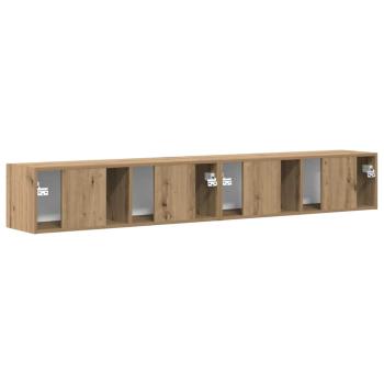 TV-Wandschrank 2 pcs Kunsthandwerk Eiche 60 x 31 x 29,5 cm