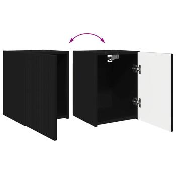 ARDEBO.de - TV-Wandschrank Schwarz 30 x 31 x 40 cm Holzwerkstoff