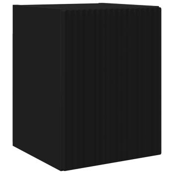 TV-Wandschrank 2 stk. Schwarz Holzwerkstoff