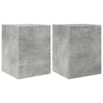 TV-Wandschrank 2 pcs Beton 30 x 31 x 40 cm Holzwerkstoff