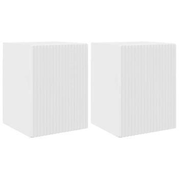 ARDEBO.de - TV-Wandschrank Wandmontiert 2 pcs Glänzend Weiß 30 x 31 x 40 cm