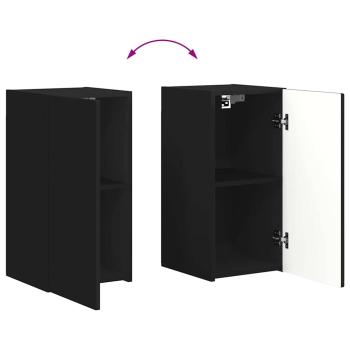 TV-Wandschrank Schwarz 30 x 31 x 60 cm Holzwerkstoff