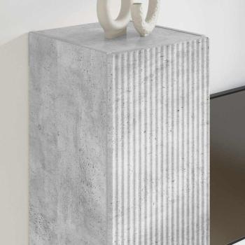 ARDEBO.de - TV-Wandschrank Wandmontiert Beton 30 x 31 x 60 cm Holzwerkstoff